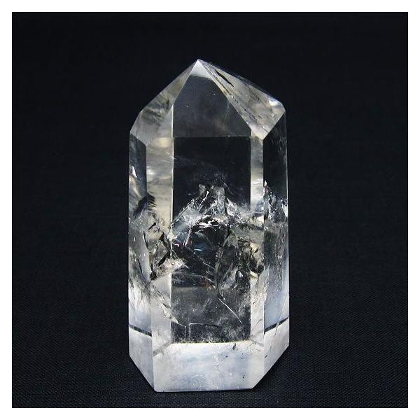 水晶 六角柱 ポイント 置物 原石 虹入り 一点物 142-9592
