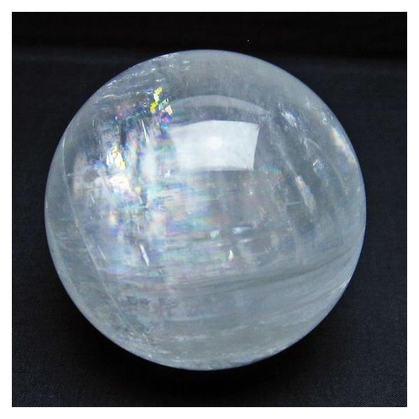 カルサイト 丸玉 虹入り 85mm ホワイトカルサイト スフィア 一点物