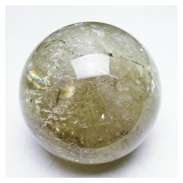 シトリンクォーツ 丸玉 虹入り ファントム 72mm シトリン スフィア