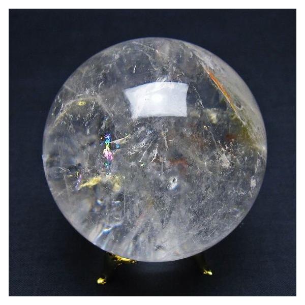 水晶 丸玉 虹入り 62mm クリスタル スフィア お守り 浄化 水晶玉 球体