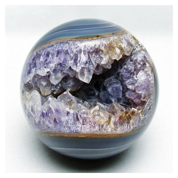 アメジスト 笑口丸玉 ブラジル産 81mm ジオード スフィア 送料無料