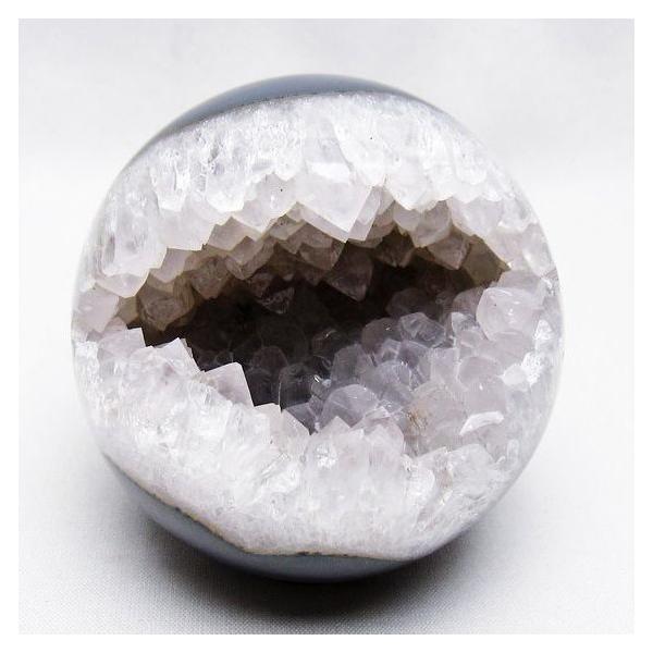 アゲート 笑口丸玉 ブラジル産 79mm ジオード スフィア 送料無料 一点