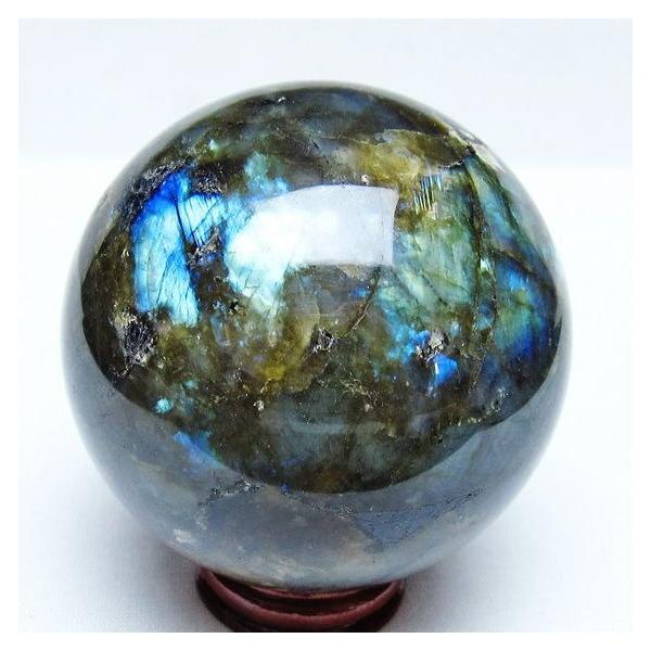 ラブラドライト 丸玉 76mm スフィア 一点物 151-9170 : 天然石
