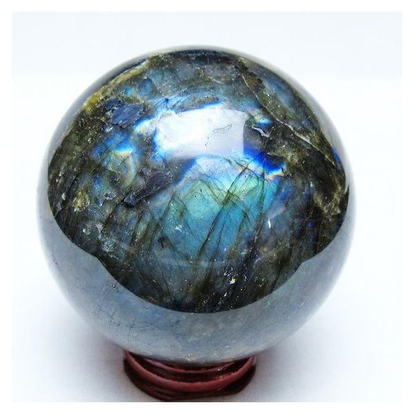 ラブラドライト 丸玉 73mm スフィア 一点物 151-9187 : 天然石