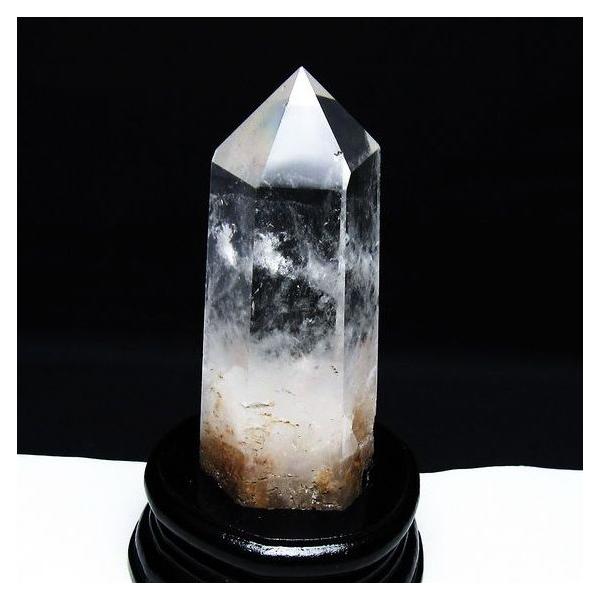 AAAAAAA級天然高透明度水晶六角柱B0313/YS/3121219/285A 水晶 六角柱 台座付属 一点物 [送料無料] 152-3095 : 天然石