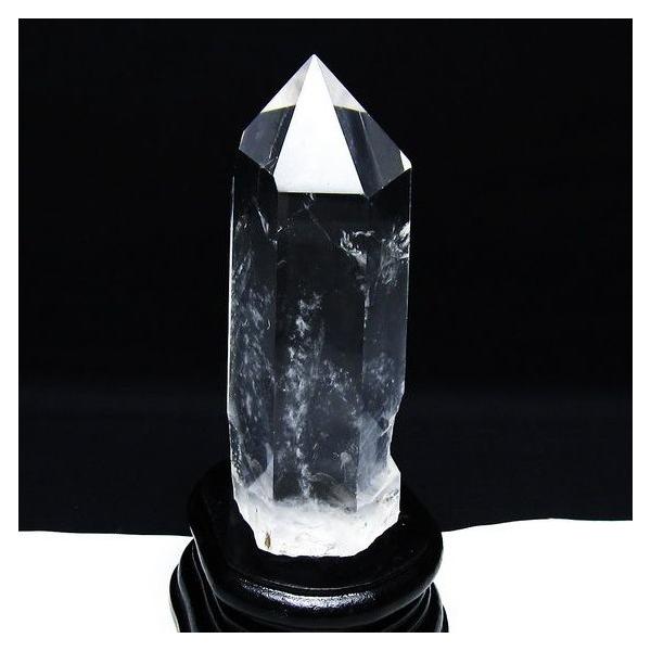 水晶 六角柱 台座付属 一点物 [送料無料] 152-3102 : 天然石
