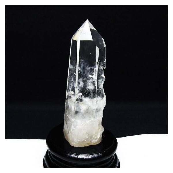 水晶 六角柱 台座付属 一点物 [送料無料] 152-3104 : 天然石