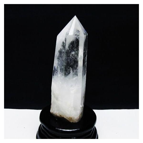 水晶 六角柱 ポイント 台座付属 一点物 152-3756 : 天然石