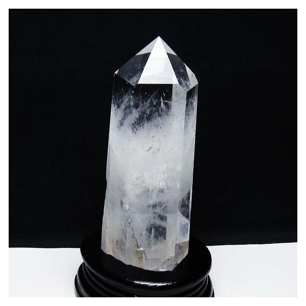 水晶 六角柱 ポイント 台座付属 一点物 送料無料 152-3760 : 天然石