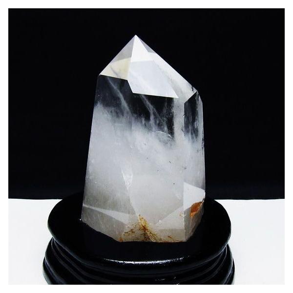 水晶 六角柱 ポイント 台座付属 一点物 送料無料 152-3767 : 天然石