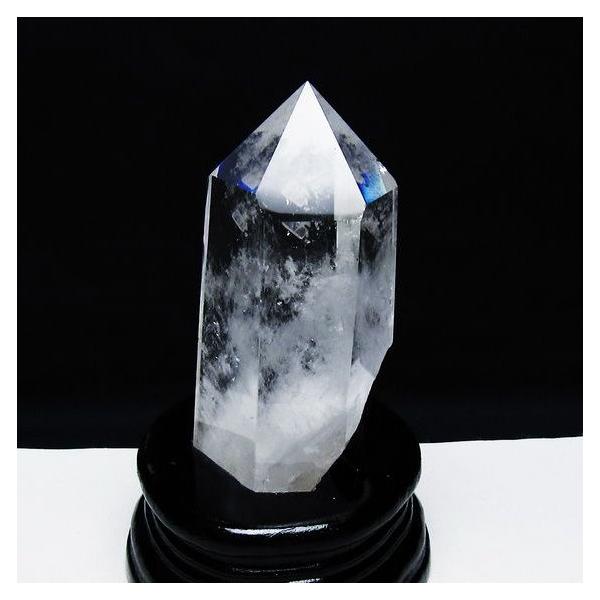 水晶 六角柱 ポイント 台座付属 一点物 送料無料 152-3777 : 天然石
