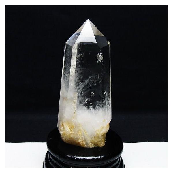 水晶 六角柱 ポイント 台座付属 一点物 送料無料 152-3813 : 天然石