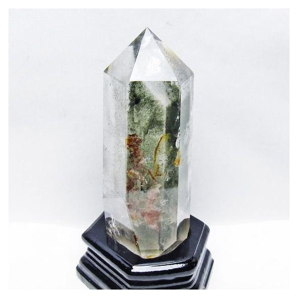 ファントム フローライト 台座 グリーンファントム 六角柱 台座付属 一点物 送料無料 152-3830