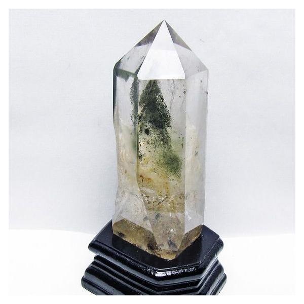 グリーンファントム 六角柱 台座付属 一点物 送料無料 152-3910