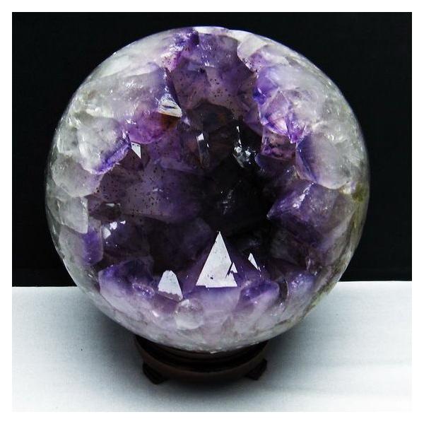 9.5Kg アメジスト 笑口丸玉 ブラジル産 タイチンルチルクォーツ 送料