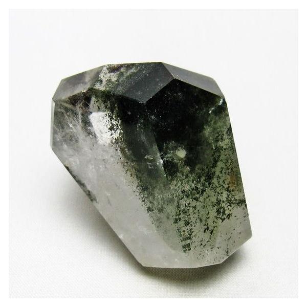 インド マニハール産 グリーンファントムクォーツ ポイント 873g 気泡