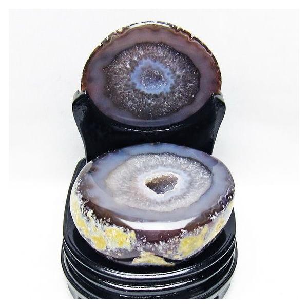 C1 トレジャーメノウ 台付き 瑪瑙 風水 聚宝盆アゲート ブラジル産 メノウ 置き物、小物入れ トレジャーメノウ 台付き 1点もの