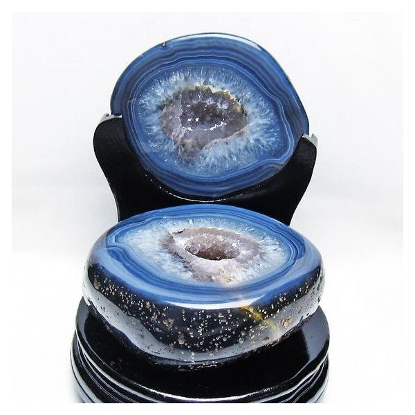 3.2Kg トレジャーメノウ アゲート ジオード 台座付属 一点物 送料無料