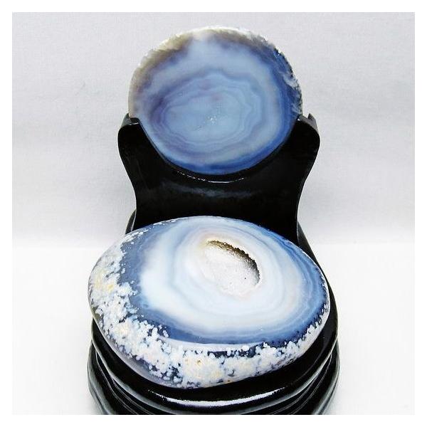 トレジャーメノウ アゲート ジオード 台座付属 一点物 送料無料 175