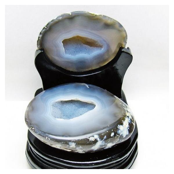 1.3Kg トレジャーメノウ アゲート ジオード 台座付属 一点物 送料無料