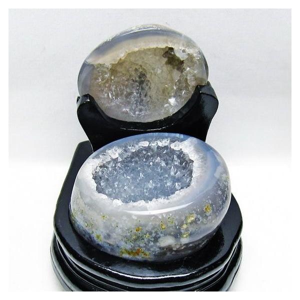 トレジャーメノウ アゲート ジオード 台座付属 一点物 送料無料 175