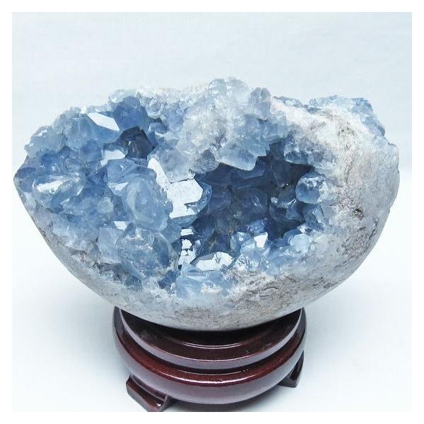 ✨高透明度 セレスタイト 天青石 原石✨ 約2.1kg 大粒結晶 インテリア 1.8Kg セレスタイト 原石 天青石 一点物 台座付属 送料無料 181-4830