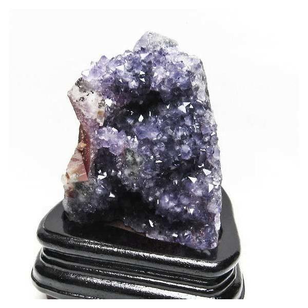 アメジスト クラスター ウルグアイ産 カルサイト付き アメシスト 紫
