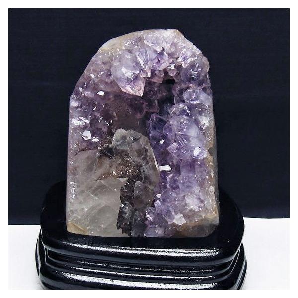 1.5Kg アメジスト クラスター ウルグアイ産 原石 amethyst 台座付属