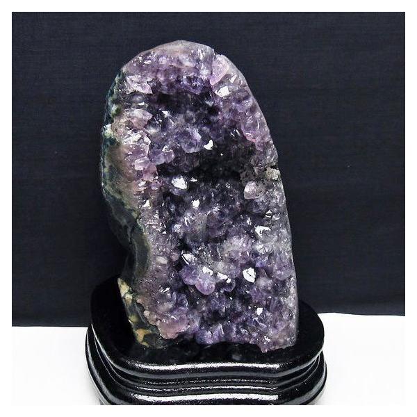 1.5Kg アメジスト クラスター ウルグアイ産 原石 amethyst 台座付属 花 