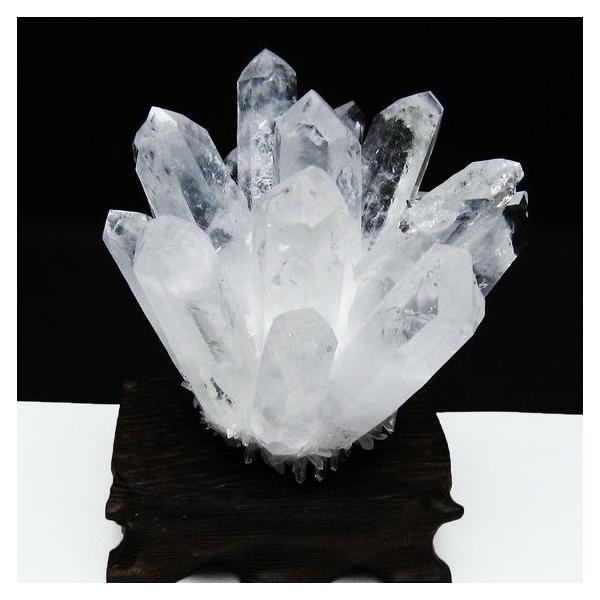 水晶 クラスター 原石 置物 台座付属 一点物 182-7227 : 天然石