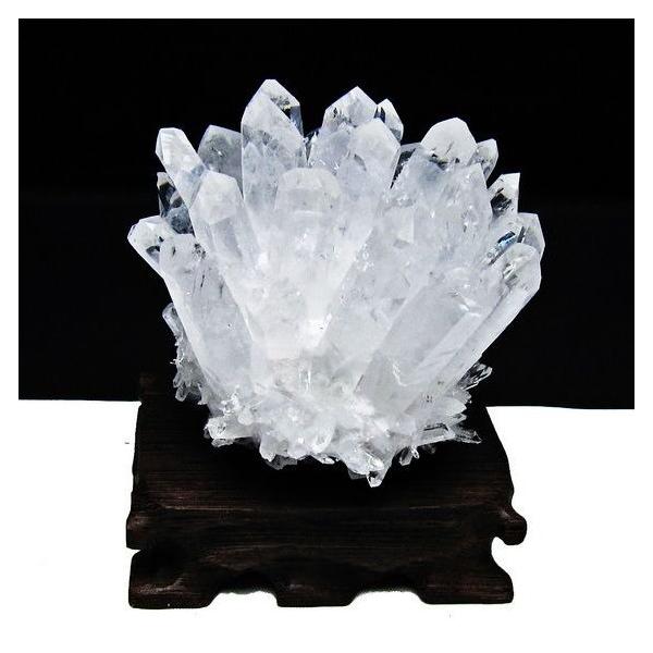 水晶クラスター 原石 天然石 パワーストーン 置き物 水晶 クラスター 原石 台座付属 一点物 182-8322 : 天然石
