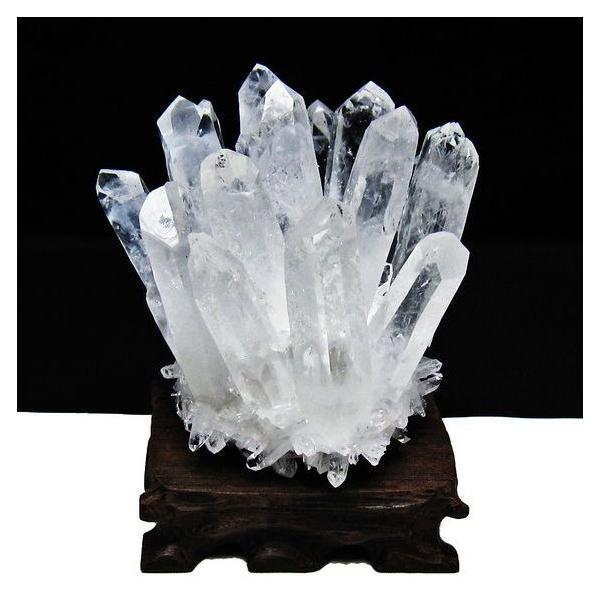 水晶 クラスター 原石 台座付属 一点物 182-8349 : 天然石