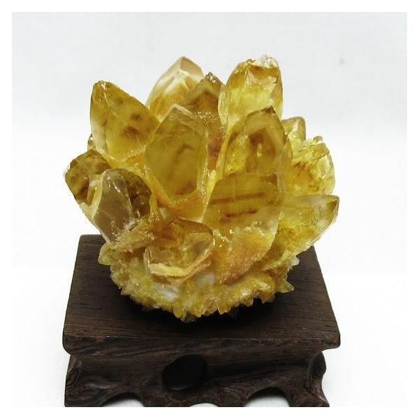 シトリン クラスター シトリンクォーツ 原石 台座付属 一点物 182-8474