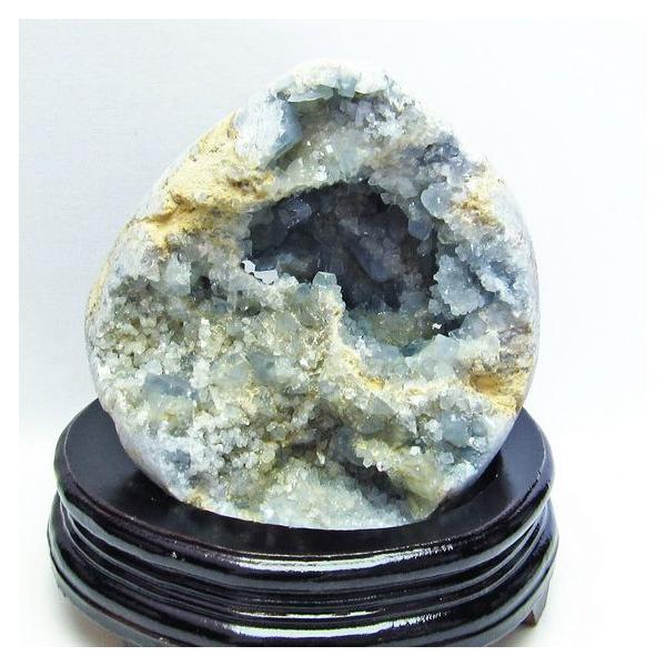 2.1Kg セレスタイト 原石 天青石 台座付属 送料無料 一点物 191-264