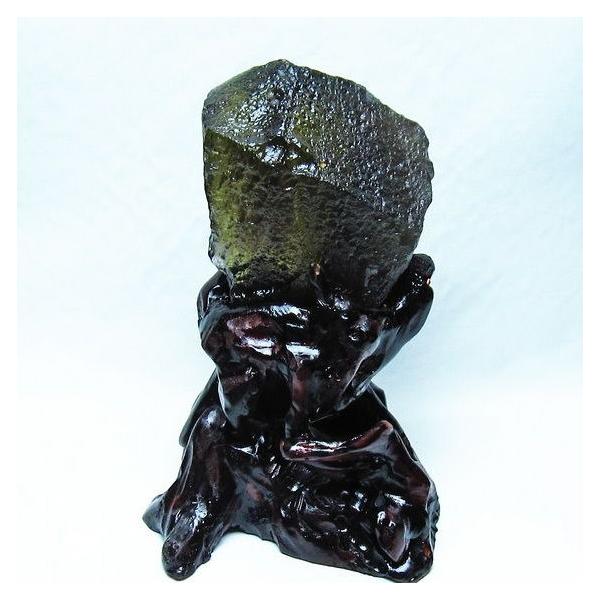 【売り切りセール】【早い者勝ち】【1点物】【クルストバライト】リビアングラス原石 リビアングラス 原石 台座付属 一点物 送料無料 199-941 : 天然石