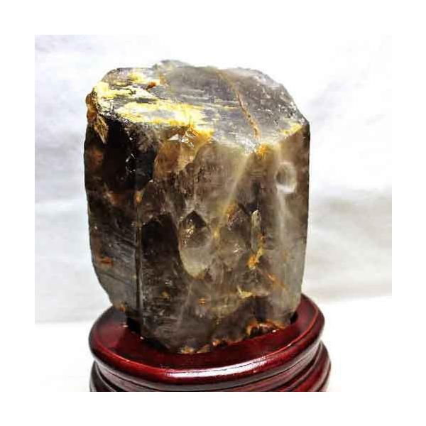 1.8Kg スモーキークォーツ 煙水晶 原石 虹入り 送料無料 一点物 281-74