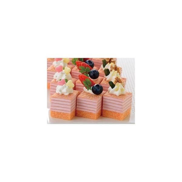 冷凍ケーキ フレック)ミニカットケーキミルクレープ(いちご) 490g 業務