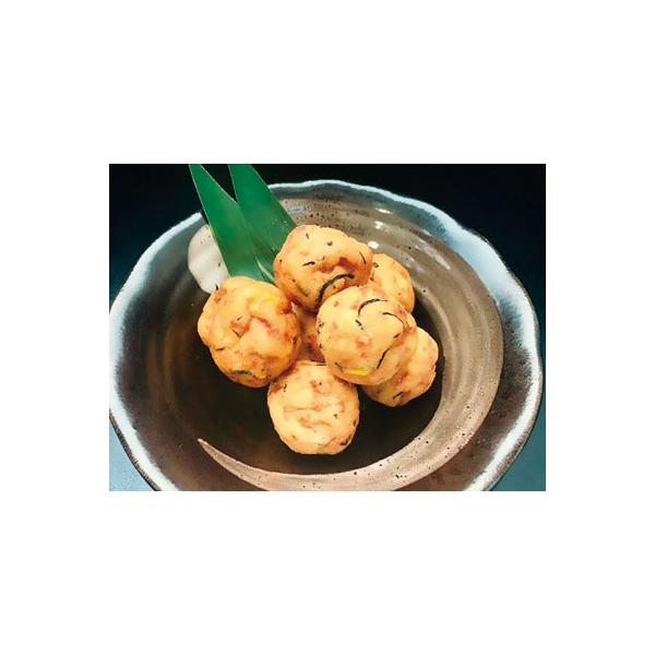 ◇ポイント：伊勢ひじきを使用した飛竜頭になります。小さめに仕立てる事により、コースメニューの煮物から仕出し弁当の一品まで幅広いメニューにご使用下さい。◇最終加工地：日本◇主要原材料：豆腐、おから、にんじん、魚肉すり身(魚肉、砂糖)、とうもろ...