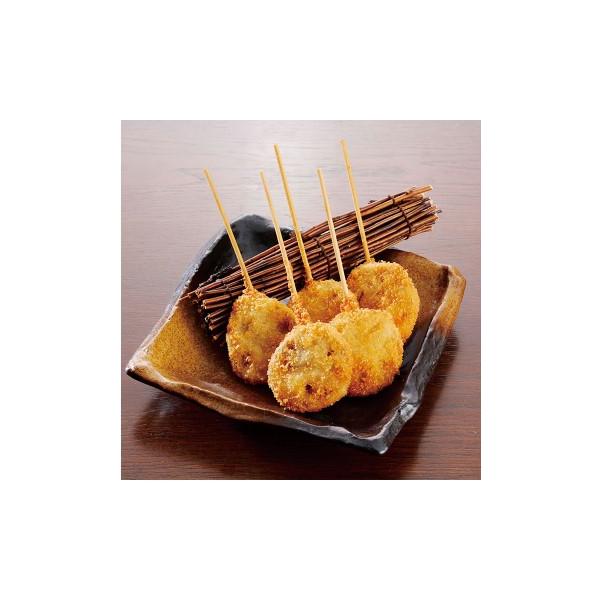 ◇ポイント：シャキッとした歯ごたえのれんこんの串揚げです。れんこんの旨みと歯ごたえを味わえる商品です。◇最終加工地：中国◇主要原材料：れんこん(中国産)、衣(パン粉、小麦粉、でん粉、食塩)(一部に小麦・大豆を含む)◇内容量：約20g×12本...