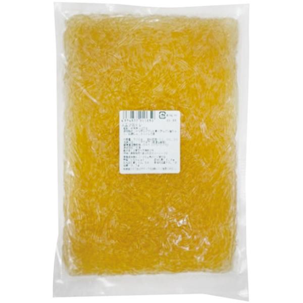 ふかひれ散翅の様な形状、食感のゼラチン加工食品です。透明感があり独特の食感は料理に高級感が加わります。◇最終加工地：台湾◇主要原材料：ゼラチン／ゲル化剤(アルギン酸Na)、乳酸Ca、カラメル色素◇内容量：500g◇調理方法：冷蔵庫内解凍後、...