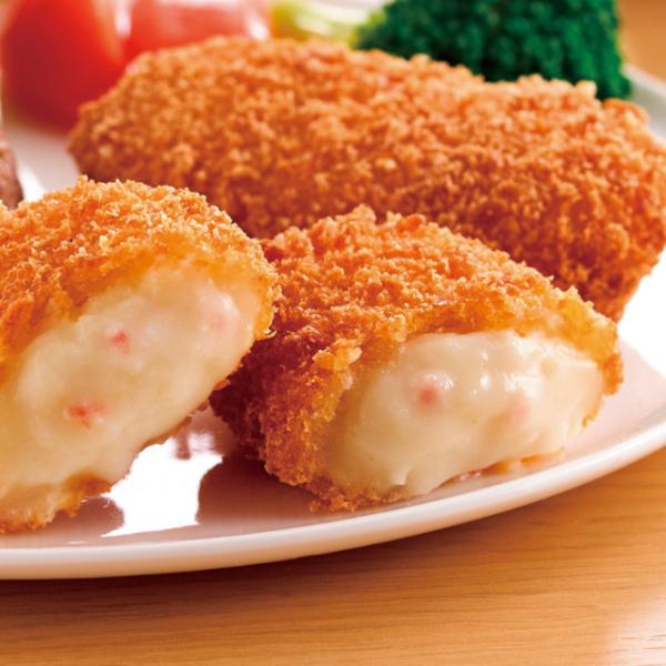 油調済みのスチコン調理が可能なクリーミーコロッケです。小麦を丁寧にソテーし、北海道産の生乳を加えたなめらかなベシャメルソースに、かにみそエキスを加えてコクと風味を出しました。◇最終加工地：日本(北海道)◇主要原材料：生乳(北海道)、小麦粉、...