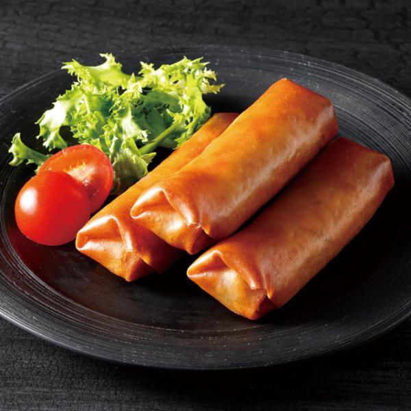 パリッとした皮とたっぷり詰まった具材の食感にこだわった春巻です。中華店の春巻のように、食欲をそそる照りツヤのある外観です。10品目の具材を使用し、具材の旨味と食感を楽しめる品質にしています。オイスターソースをふんだんに使用し、老酒、香味油を...