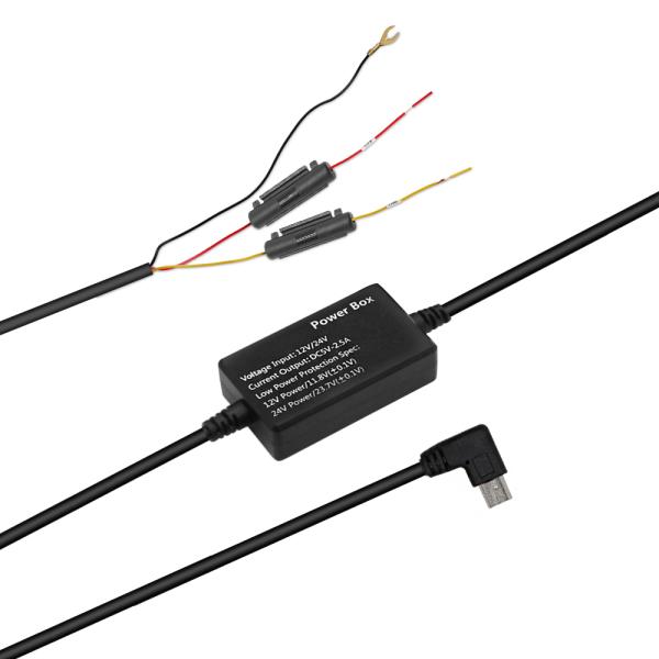 URVOLAX hCuR[_[UR11Xp~P[u ԊĎp Mini USBdR[h 12V/24V5V/1.5AɕϊpRo[^[ 펞dP[u 4m