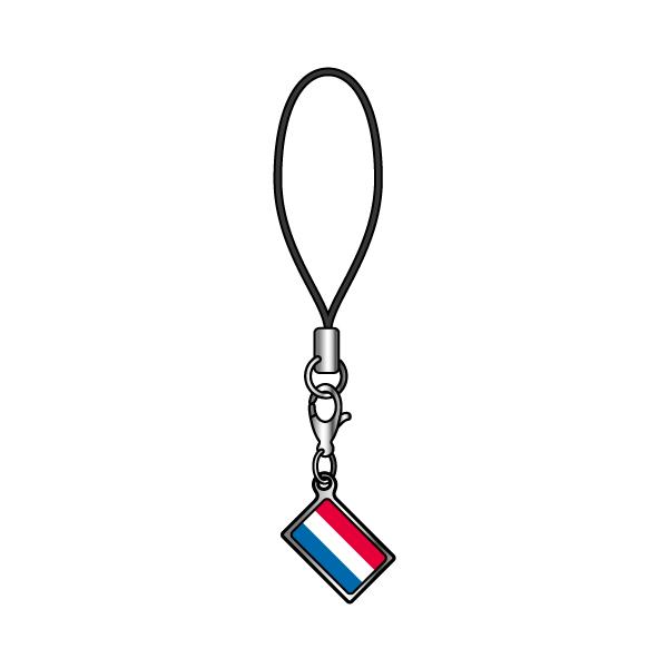 TOSPA ストラップ オランダ 国旗柄 チャーム部分サイズ約1cm ×1.5cm