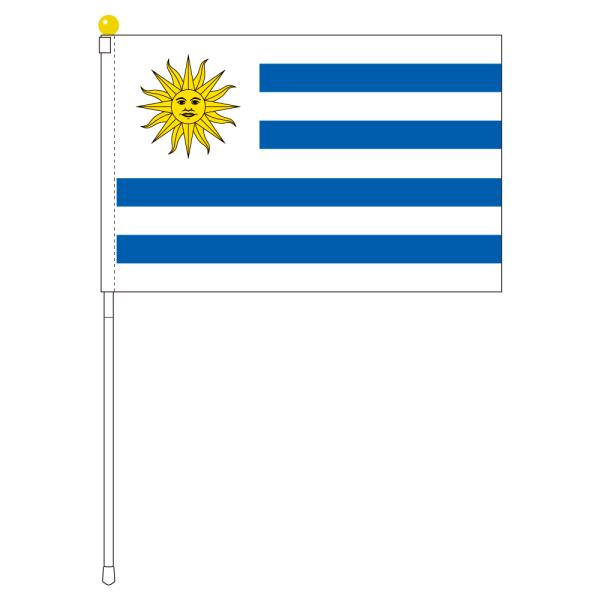 TOSPA ウルグアイ 国旗 ポータブルフラッグ 旗サイズ25×37.5cm