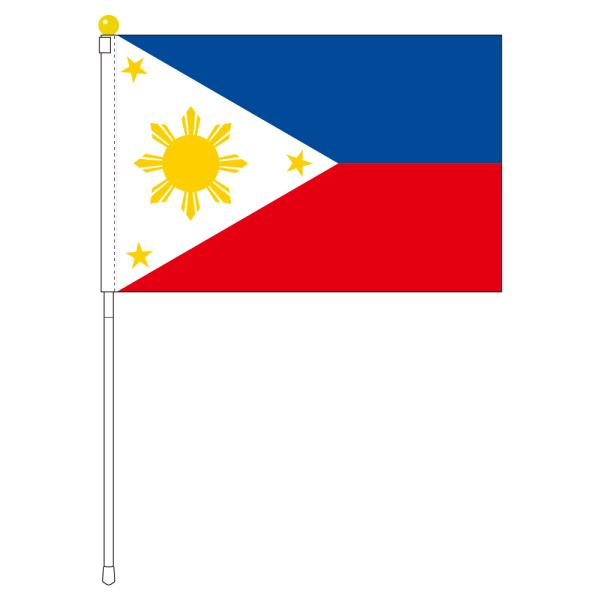 国旗 TOSPA フィリピン 国旗 ポータブルフラッグ 旗サイズ25×37.5cm