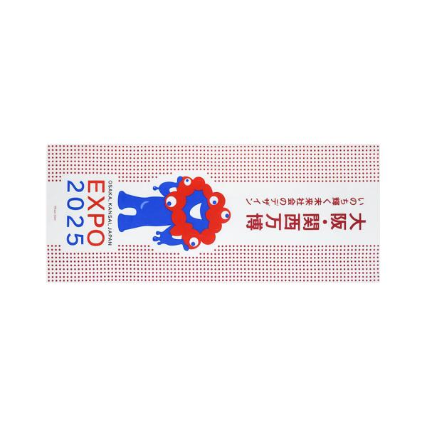 EXPO2025 ミャクミャク 手ぬぐい 豆絞り 赤 2025大阪・関西万博公式ライセンス商品