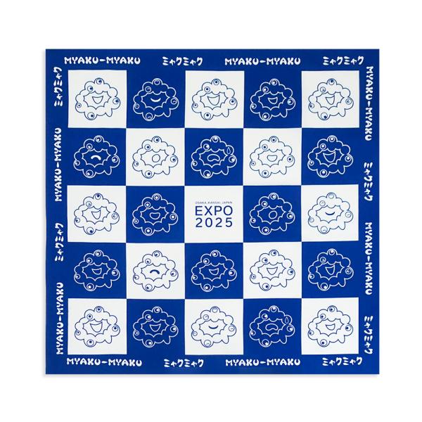 EXPO2025 ミャクミャク  風呂敷 格子柄 青 2025大阪・関西万博公式ライセンス商品