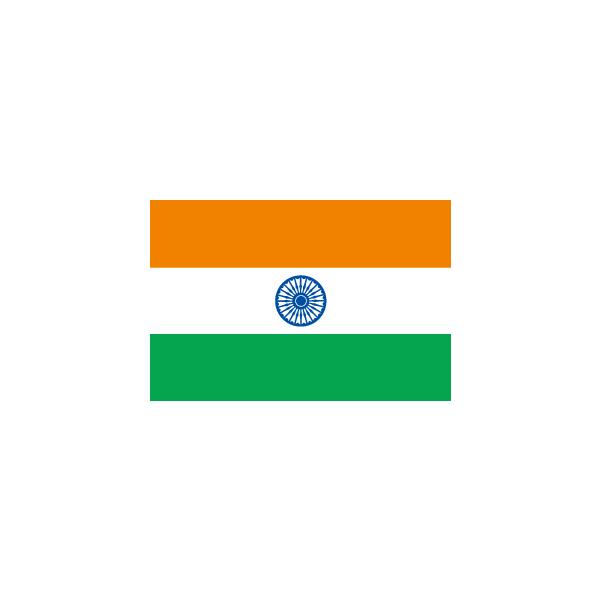 【レンタル3泊4日】インド国旗　世界の国旗セット（国旗90×135ｃｍ・ポール・スタンド付き）