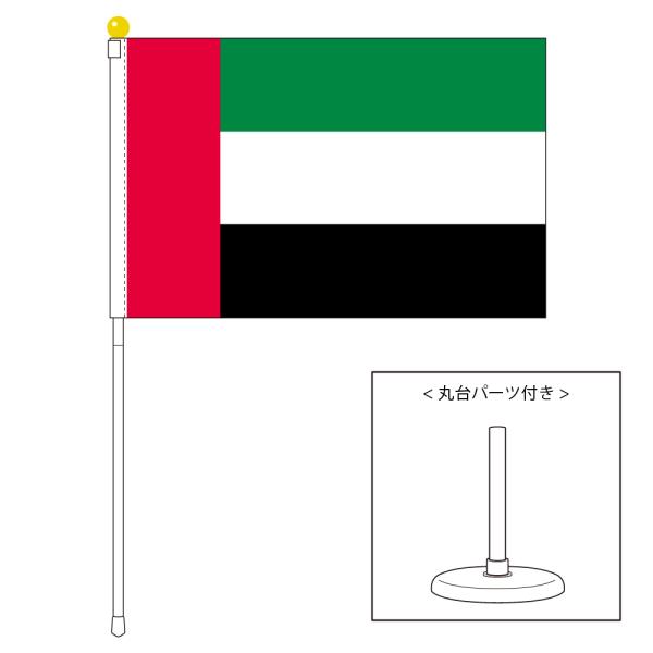 アラブ首長国連邦 Uae 国旗 ポータブルフラッグ 卓上スタンド付きセット 旗サイズ25 37 5cm テトロン製 日本製 世界の国旗シリーズ St トスパ世界の国旗販売 Yahoo 店 通販 Yahoo ショッピング